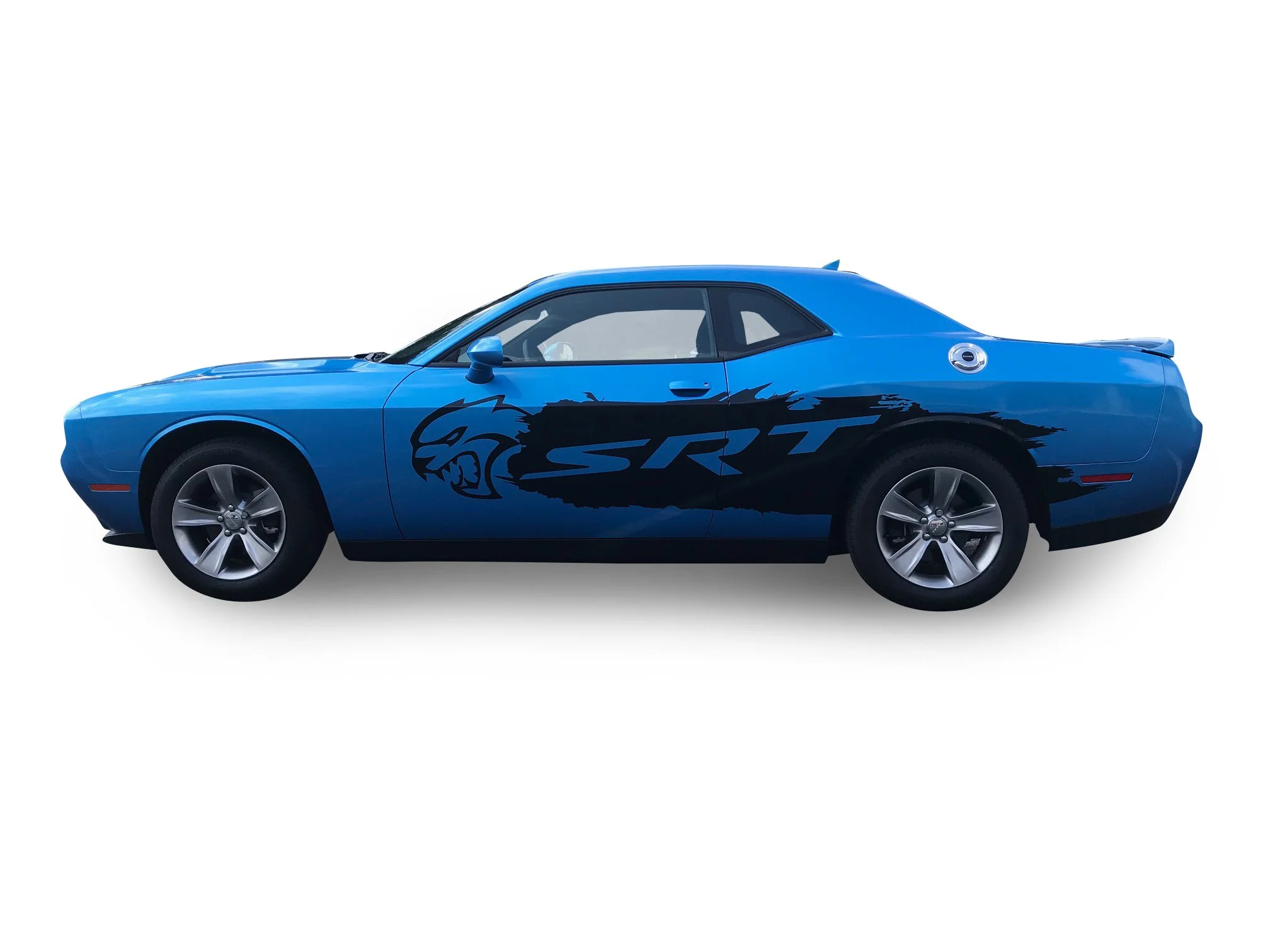 Dodge Challenger Side Splatter Monster Stripes: Auto Vinyl